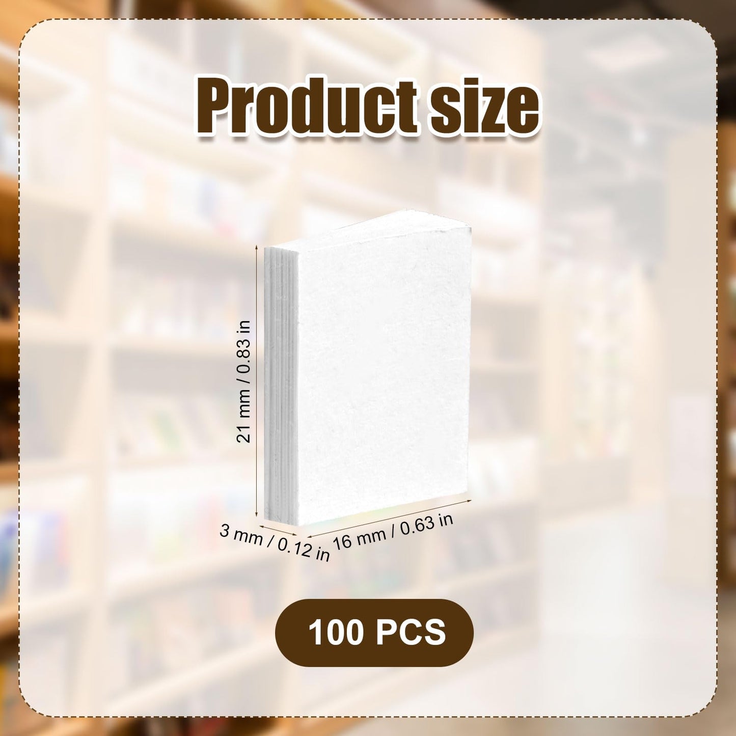 100pcs Blank Miniature Books, 1:12 Scale Mini Dollhouse Book Ornaments White Tiny Notebook Model Small Opening Book Toys for Dollhouse Bookshelf Decoration Pretend Play Supplies