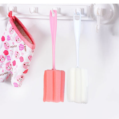 Bottle Brush Sponge 8PCS Cup Washer Brush Long Handle Cleaner Brush for Baby Bottle Glasswares Mugs Cups Kitchen Clean (8 PCS)