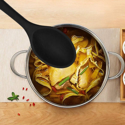 2 Pieces Silicone Nonstick Mixing Spoons, BPA Free, High Heat Resistant, Hygienic Design for Cooking