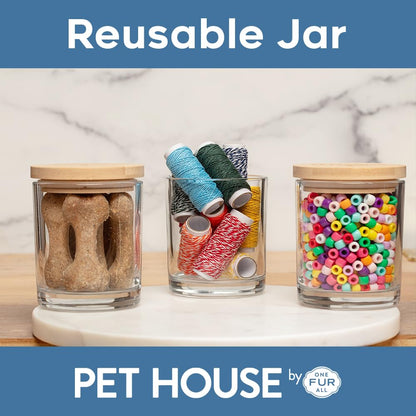 Pet House Candles, Plant-Based, Long Lasting, Pet Friendly Candles for Home, 60 Hour Burn Time - Herb Garden, 9 oz