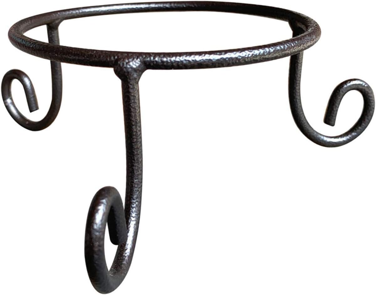 4.5inches 2inches Black Iron Gazing Globe Stand, Wrought Iron Sphere Holder, Crystal Ball and Glass Bowl Display Stand