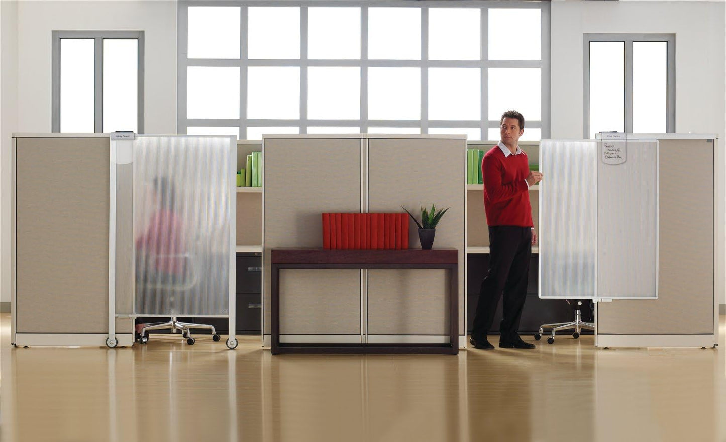 Quartet Workstation Privacy Screen, 36" x 48", For Cubicle or Office, Adjustable Height, Sliding, Sturdy Aluminum Frame, Includes Attachable Whiteboard (WPS1000)