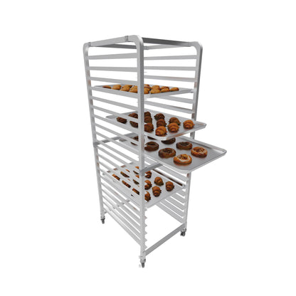 CURTA 20-Tier Heavy Duty Bun Pan Bakery Rack with 5" Wheels, NSF Certified, Heavy Duty, 26" D x 20" W x 69" H, Storage for Half & Full Sheets