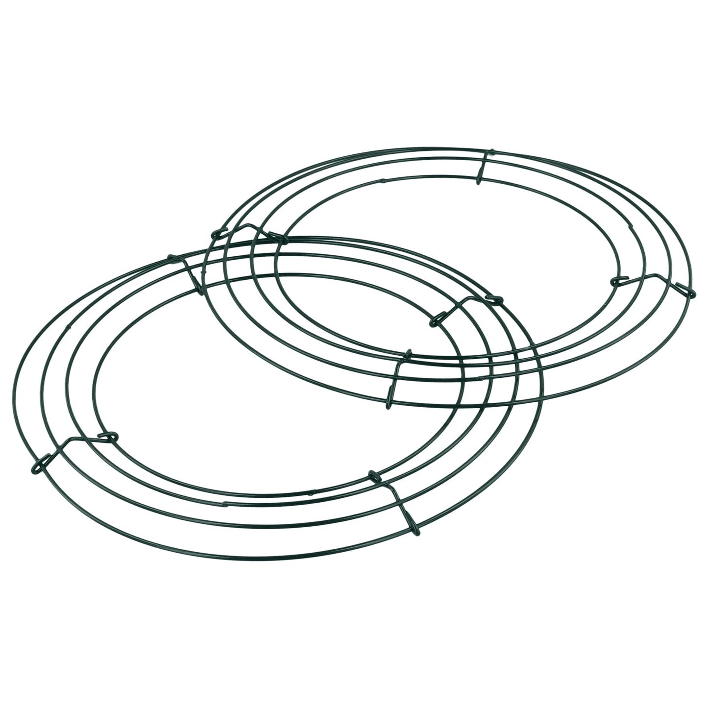SOUJAP 40 PCS 10 Inch Metal Wreath Frame Ring, Round Green Wire Floral Wreath Form for Party, DIY Crafts, Home Decoration