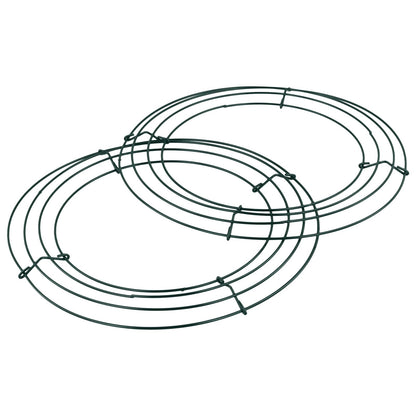 SOUJAP 40 PCS 10 Inch Metal Wreath Frame Ring, Round Green Wire Floral Wreath Form for Party, DIY Crafts, Home Decoration