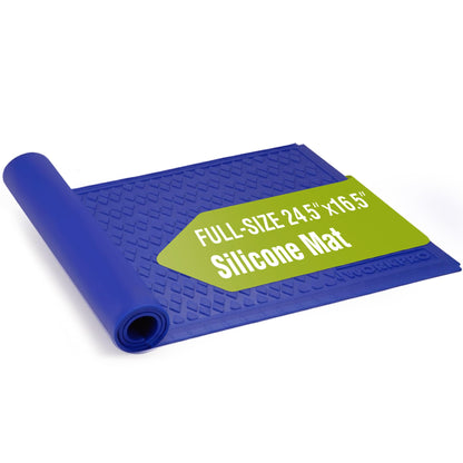 WORKPRO Silicone Glue Mat, Non-Stick Heat-Resistant Silicone Pad with Built-in Measurement Grid, Anti-Slip & Durable Surface for Resin, Epoxy, DIY, Crafts, Woodworking, Garage & Workshop