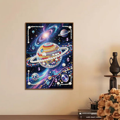 Kulvci Cosmic Plant DIY 5D Pearl Painting Kit, Scenery Painting Kit for Adults Beginner, Bead Art Kits All-Pearl Dot Painting for Wall Decor, Creative Stress Relief Gift Home Decor,12 × 16 inch