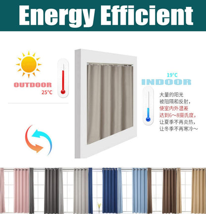 Liveinu Door Curtain for Doorway, Thermal Insulated Blackout Curtains, Noise Reducing Grommet Curtain, 46 W x 78 H Grey
