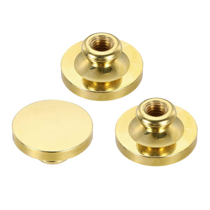 PATIKIL 30mm Blank Wax Seal Stamp, 3 Pack Round Sealing Wax Stamp Vintage Retro Brass Head for Envelope Invitation Cards