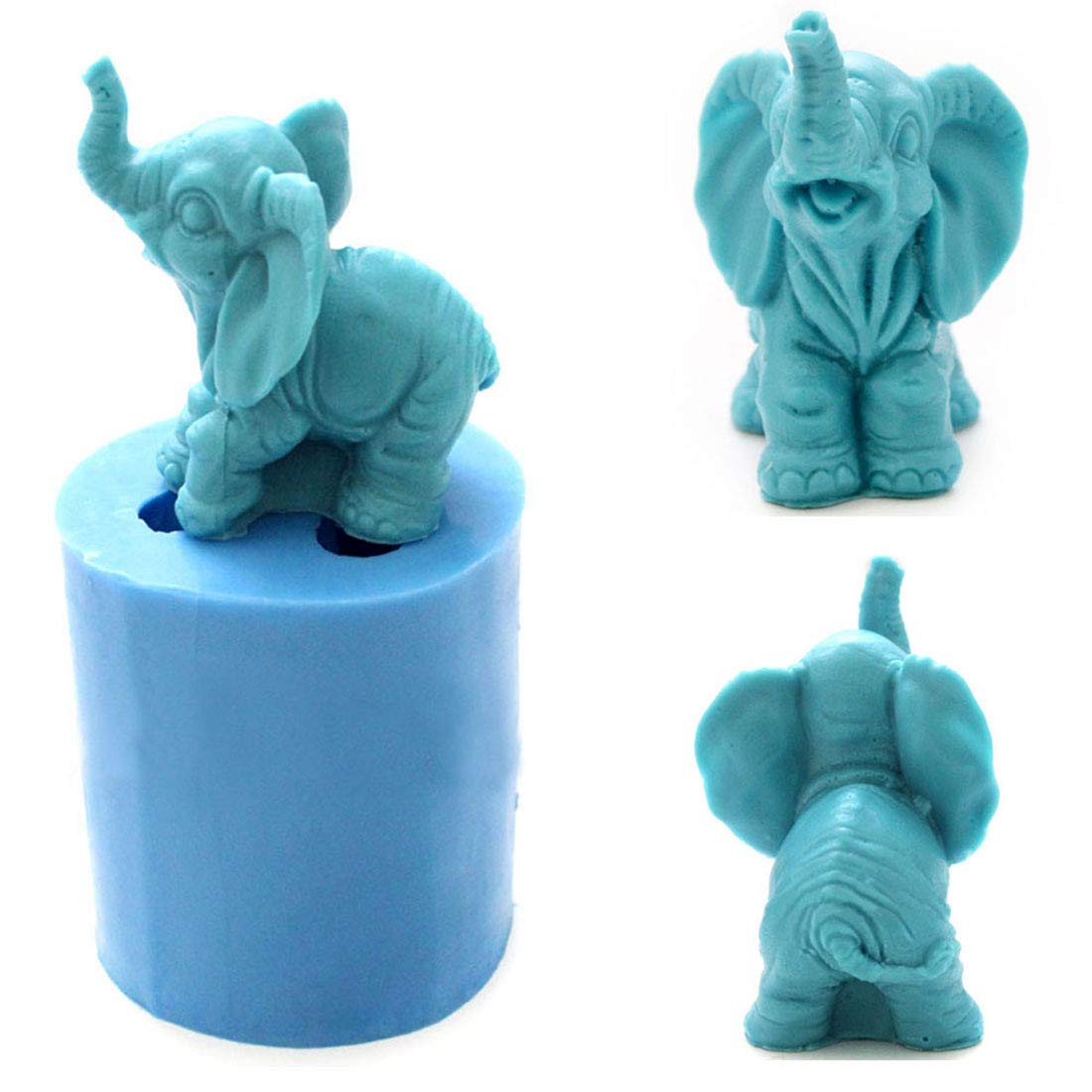 3D Silicone Soap Molds for Soap Making Elephant DIY Soap Molds Bar Silicon Candle Mold DIY Craft Handmade Soap (11211)