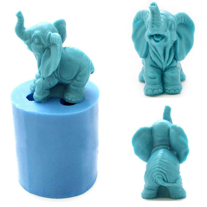3D Silicone Soap Molds for Soap Making Elephant DIY Soap Molds Bar Silicon Candle Mold DIY Craft Handmade Soap (11211)