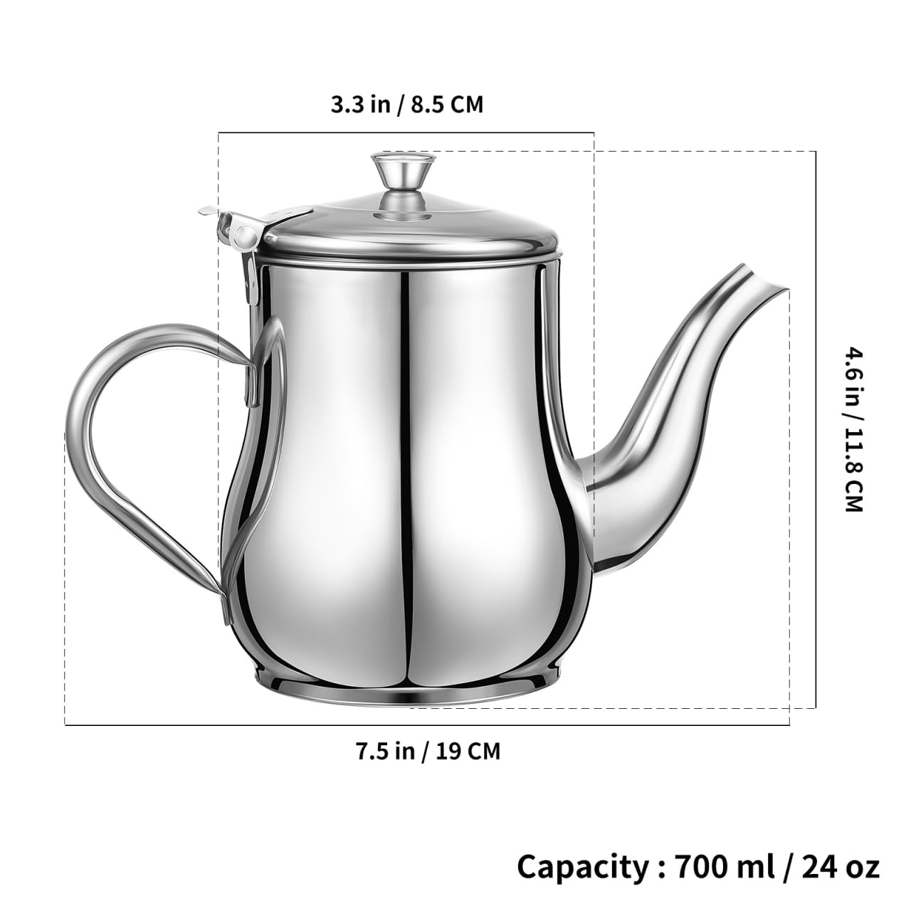 OUNONA Stainless Steel Oil Strainer Pot 2-in-1 Grease Separator and Dispenser with Removable Filter Screen and Cover for Kitchen Cooking 7.48X3.74X5.31 Inches