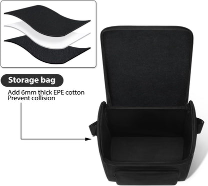 Mini Fridge Travel Case, 4L/6 Cans Portable Storage Bag for Frigidaire EFMIS129 Compact Refrigerators (Black)