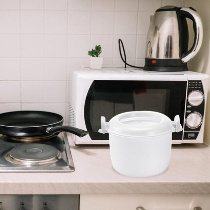 Hemoton Mini Microwave Steamer, Rice Cooker, Food Steamer Pot with Lid, Portable Microwave Cookware