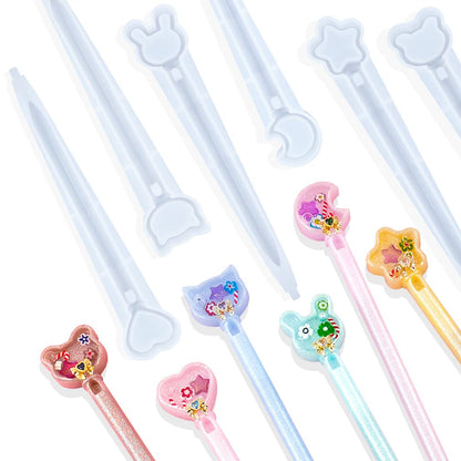 iSuperb 6-Piece Pen Resin Mold Kit with 10 Refills & 30 Seal Films for DIY Resin Crafts Making