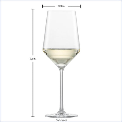 ZWIESEL GLAS Pure Sauvignon Blanc White Wine Glass (Set of 6), Graceful Wine Glasses for White Wine, Dishwasher-Safe Tritan Crystal Glasses, Made in Germany (14 Ounce)
