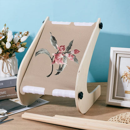 NBEADS Adjustable Embroidery Table Stand, Cross Stitch Hoop Stand Wooden Embroidery Hoop Holder for Lap or Table Top Cross Stitch Needlepoint Embroidery Tapestry 7.87/11.89/15.94inch