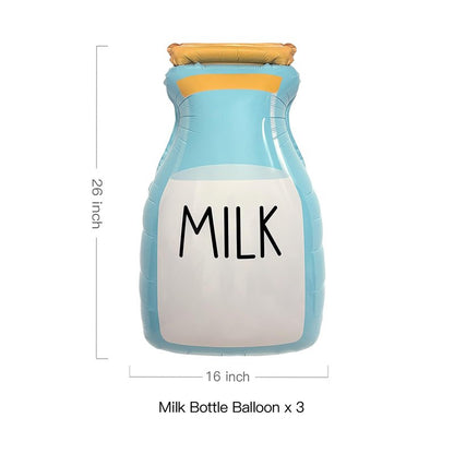 Large Milk Bottle Balloons Baby Bottle Decor for Milk and Cookies Birthday Decorations Baby Milk Theme Party Supplies 3 Pack