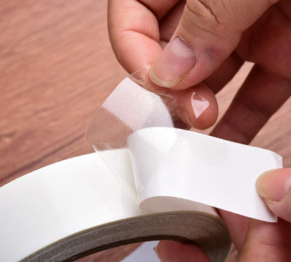 i frmmy Removable Clear Double Sided Sticky Tape- No Residue, Perfect for Gift Wrap, Woodworking- 1 inches x 20 Yards (2 Rolls)