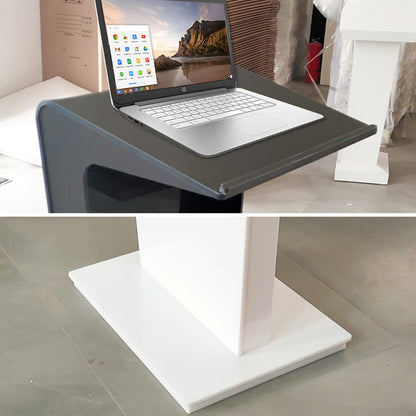 JOuan Lectern Podium Stand, Acrylic Church Podium, Portable Podium Stand, Vertical Podium School Training Lecture Church Event Celebration Host Stage Hotel Reception Desk