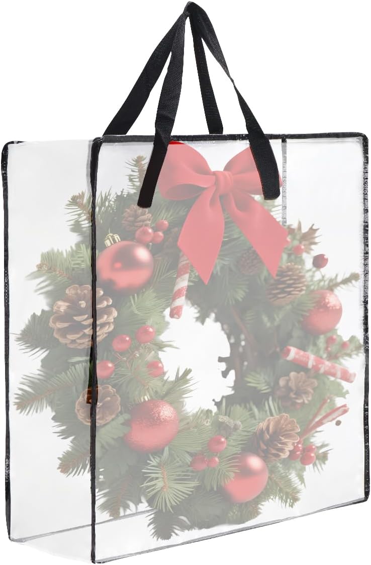 Skiennix Wreath Storage Bag - 26-Inch 95L Container for Holiday Decor & Home Organization