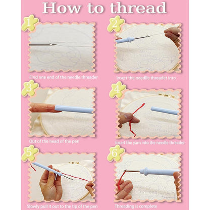 TCDZMYGS Dog Punch Needle Kits,Book Dog Punch Needle Kits for Beginners,DIY Punch Embroidery Art & Craft kit for Adults with Video Tutorial