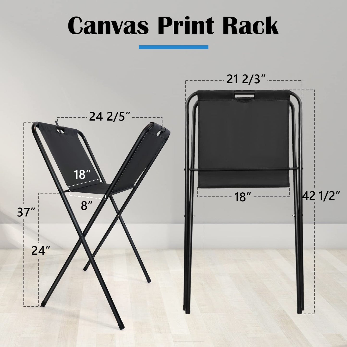Falling in Art Canvas Print Rack, Display Rack for Posters, Holds Artwork, Prints, Panels, Canvas Art for Shows & Storage