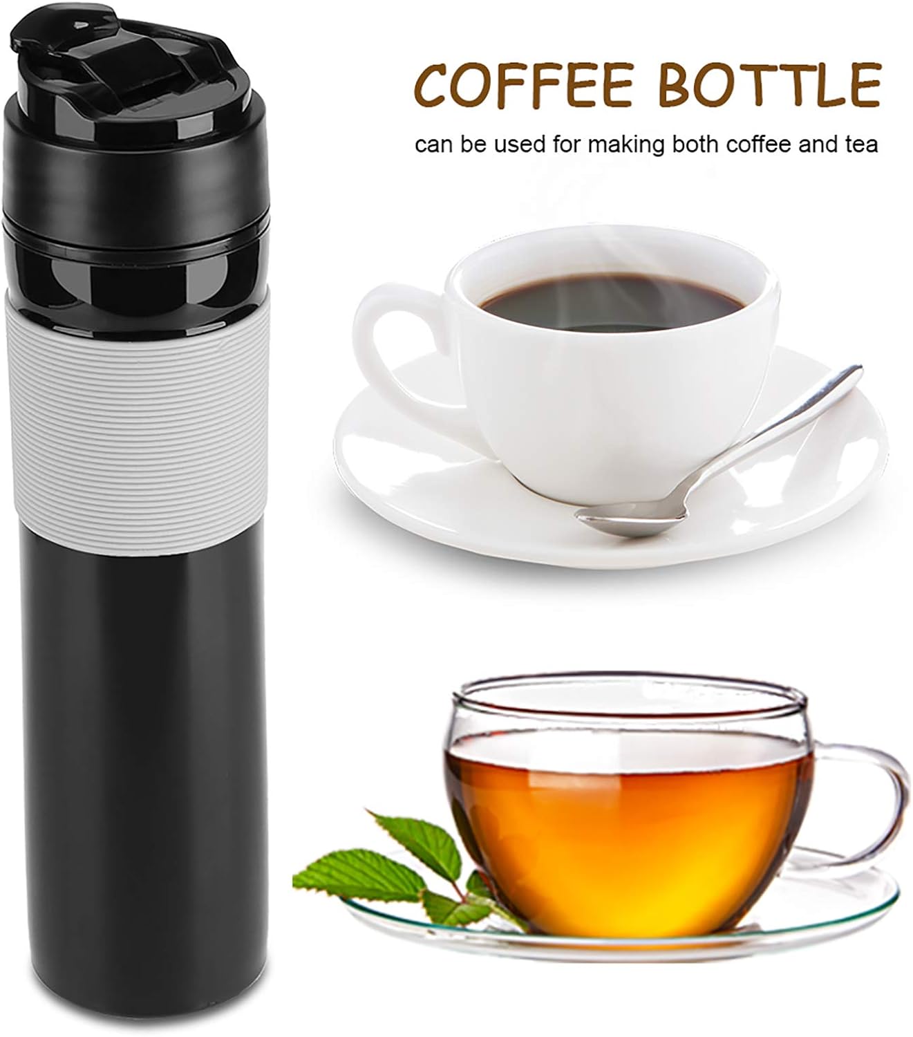 Fdit Portable Mini Espresso Maker - Hand Held Pressure Caffe Espresso Machine for Home, Office, Travel