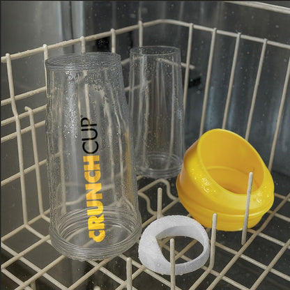 CRUNCHCUP XL - Portable Plastic Cereal Cups for Breakfast On the Go, To Go Cereal and Milk Container for your favorite