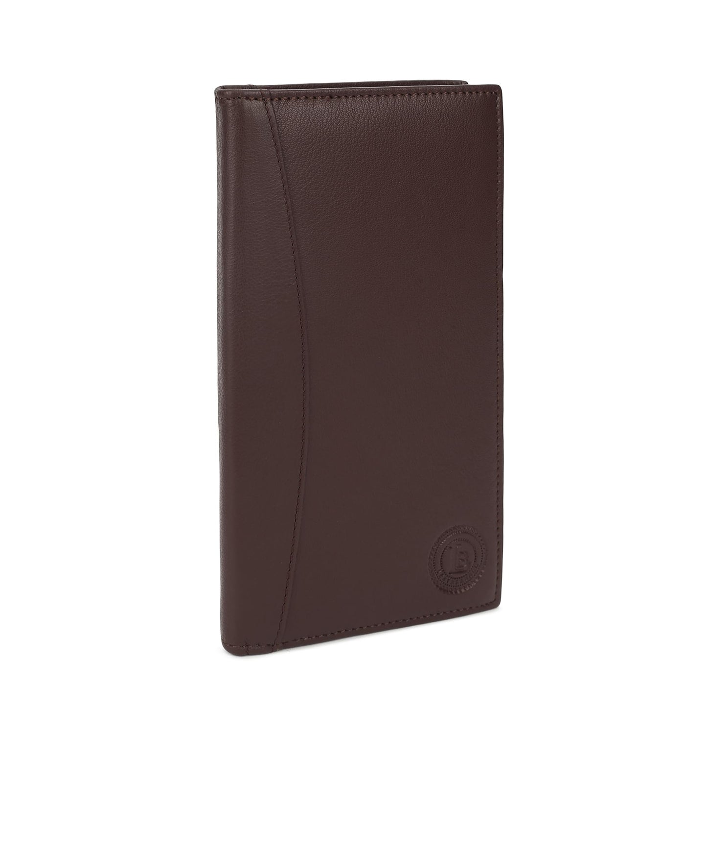 Leather Executive Business Credit Card Book Holder Professional Card Organizer -Clear Slots (Dark Brown)