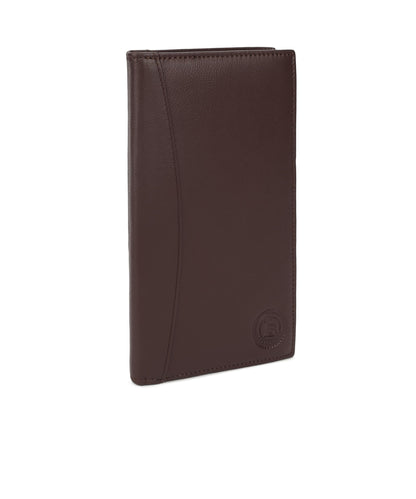 Leather Executive Business Credit Card Book Holder Professional Card Organizer -Clear Slots (Dark Brown)