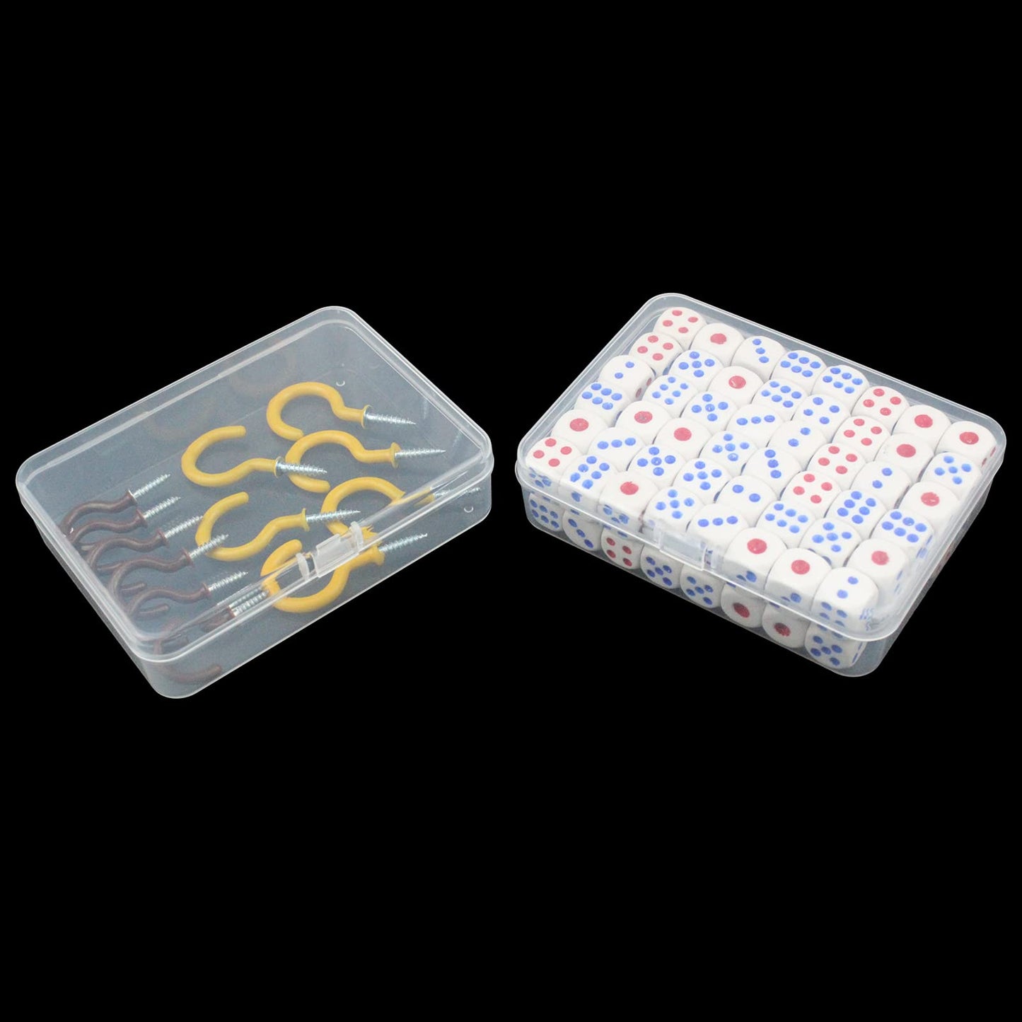 Thintinick 12 Pack Rectangular Clear Plastic Storage Containers Box with Hinged Lid for Beads and Other Small Craft Items (4.5 x 3.3 x 1.1 inch)