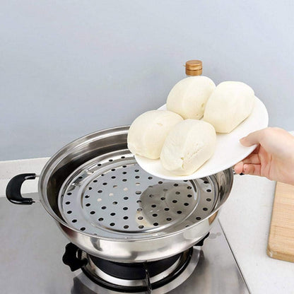 TOPINCN Stainless Steel Round Steamer - Silver (Large)