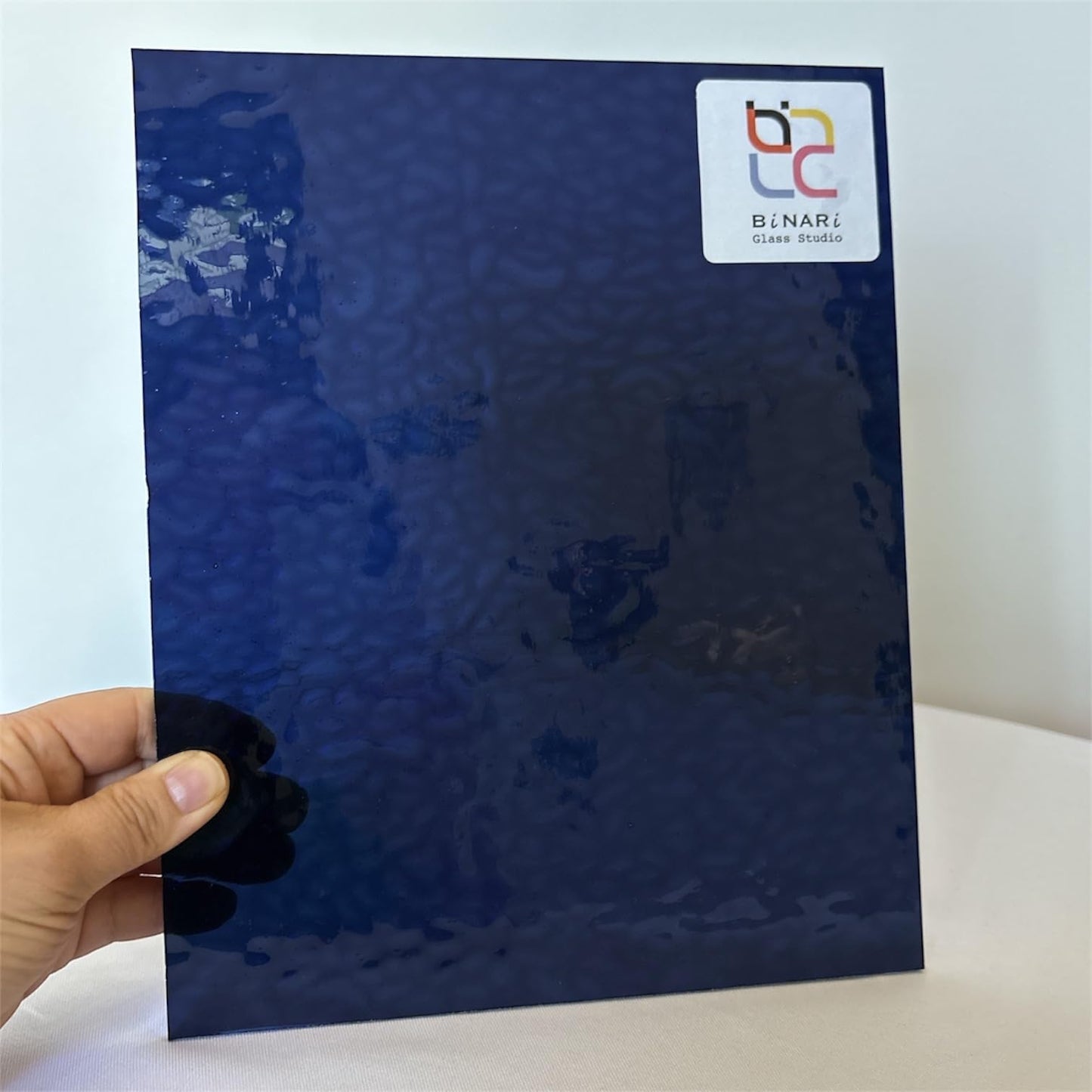 Wissmach Stained Glass Sheet : Midnight Blue English Muffle (8"x12"-1 Sheet) | Curated by BiNARi Glass