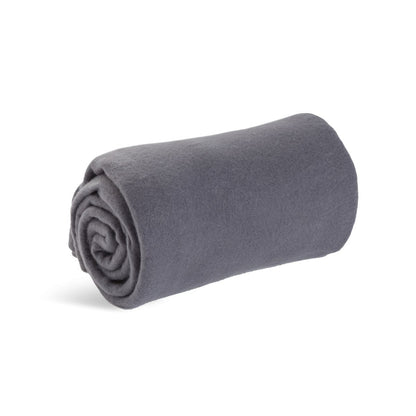 Wolf Essentials Cozy-Soft Microfleece Travel Blanket, 50x60 Inch, Lightweight, Compact, Perfect for Airplane and Car, Charcoal