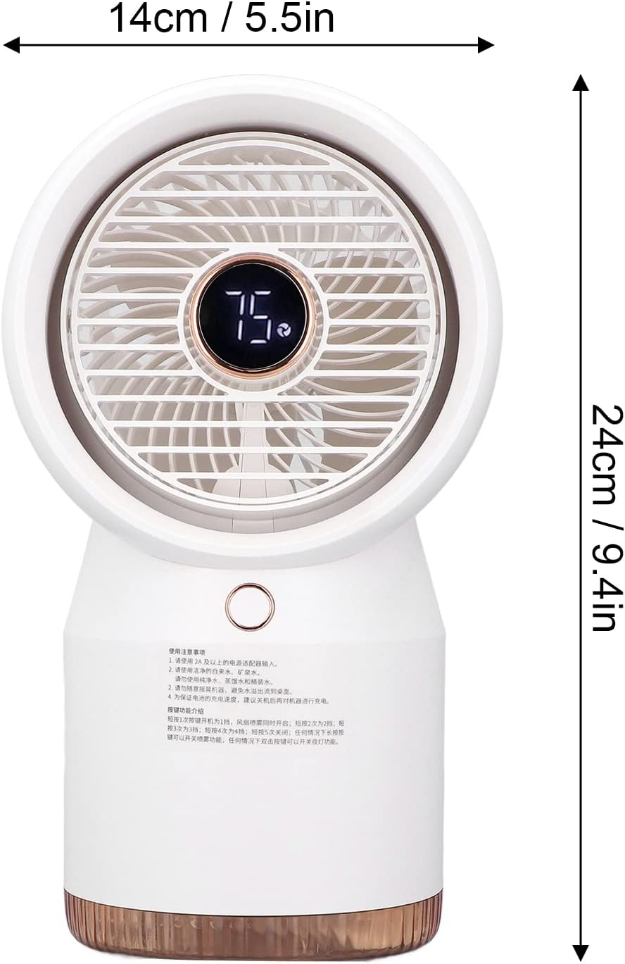 ENZZ Car Air Conditioner, USB Powered, Fast Cooling, Mini Camping Air Conditioner for Home, Office, Car