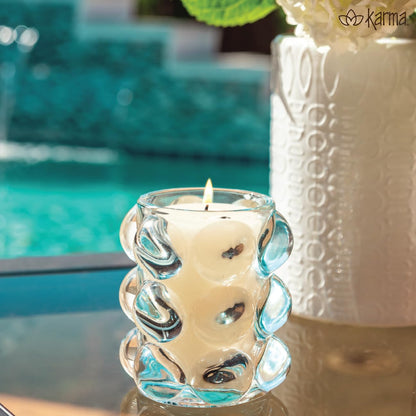 Karma, Lucia Hobnail Votive, Tea Lights Candle Holder, Glass Votive Candle Holders for Table Decorations, Baby Shower, Birthday Party, Weddings and Home Decor, Blush