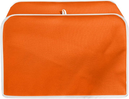 Orange Toaster Dust Cover, Washable Polyester for 2 Slice Toaster, Fits Most Standard 2 & 4 Slice Toasters