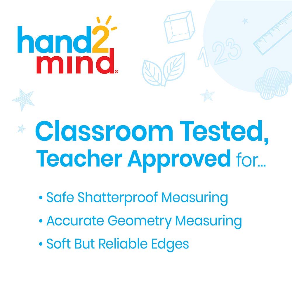 hand2mind Safe-T Compass, Bullseye Compass for Kids Math, Clear Plastic Compass for Drawing, Safety Kids School Supplies, Homeschool Supplies (Set of 30)
