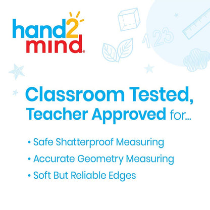hand2mind Safe-T Compass, Bullseye Compass for Kids Math, Clear Plastic Compass for Drawing, Safety Kids School Supplies, Homeschool Supplies (Set of 30)