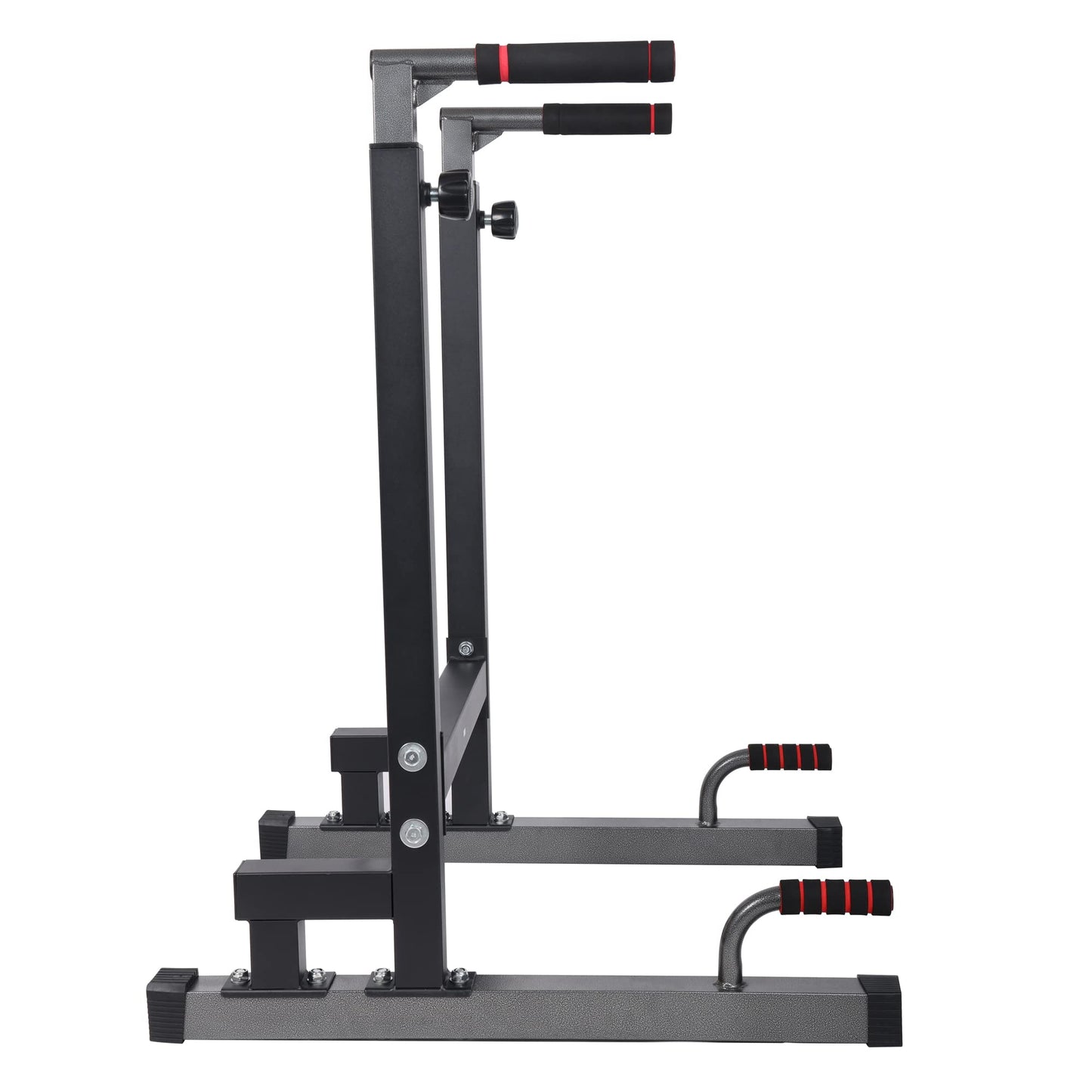 BalanceFrom Steel Frame Dip Station with Adjustable Height, 500 Pound Weight Capacity – Upper Body Workout Home Gym Equipment for Triceps, Push & Pull Ups, Leg Raises, and Bench Press
