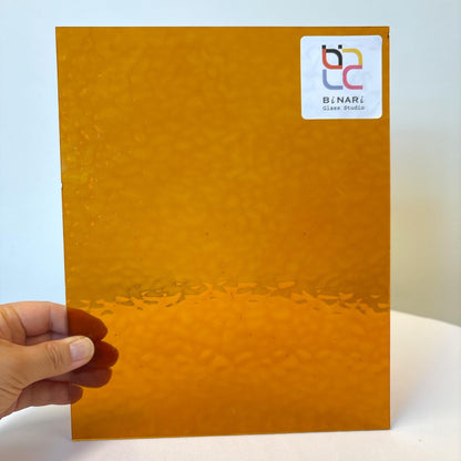 Wissmach Stained Glass Sheet: Dark Amber English Muffle | Curated by BiNARi Glass Studio