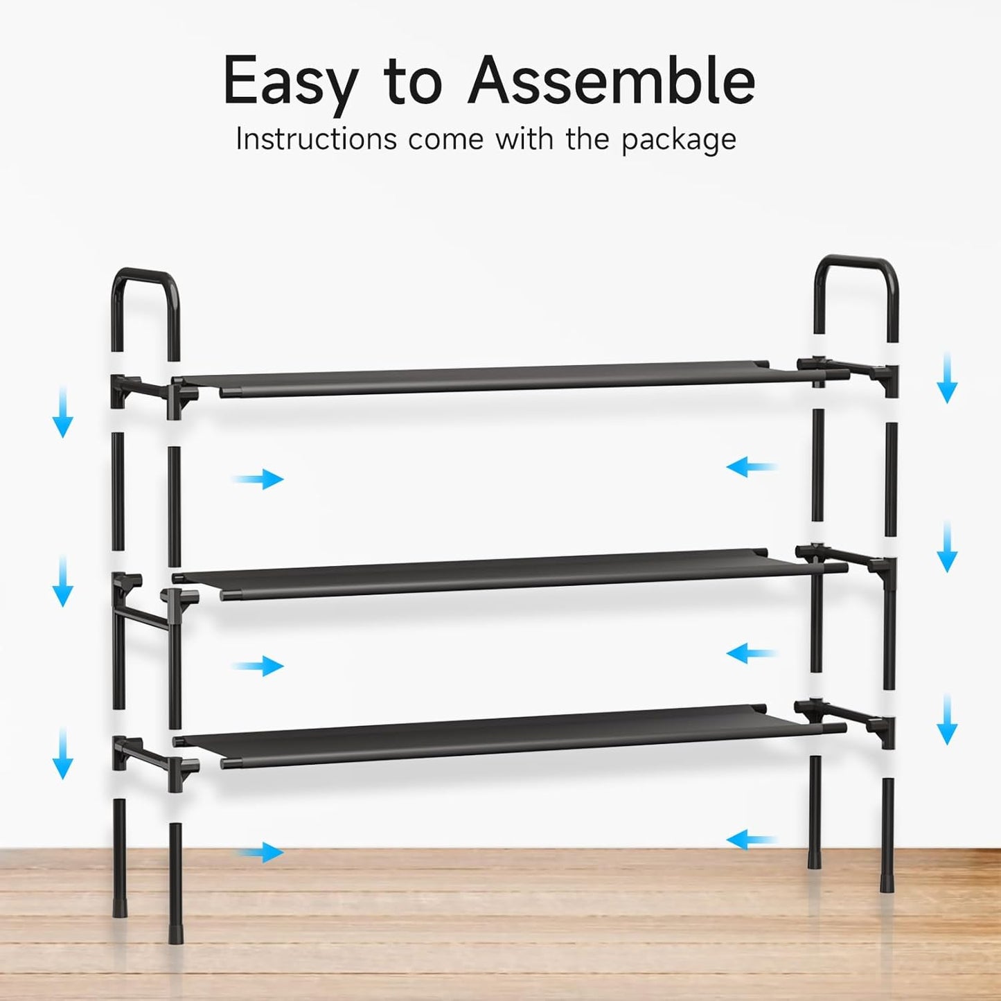 Closet 3 10.8 40.2 25.8 Long Shoe Rack for - Tier Shoe Organizer Storage for Entryway, Front Door Entrance, Metal