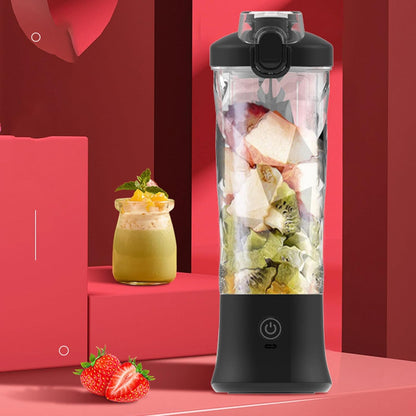 Portable Blender, 18000rpm 600ml Large Capacity Cordless Stainless Steel Blender with 6 Ultra Sharp Blades for Shakes