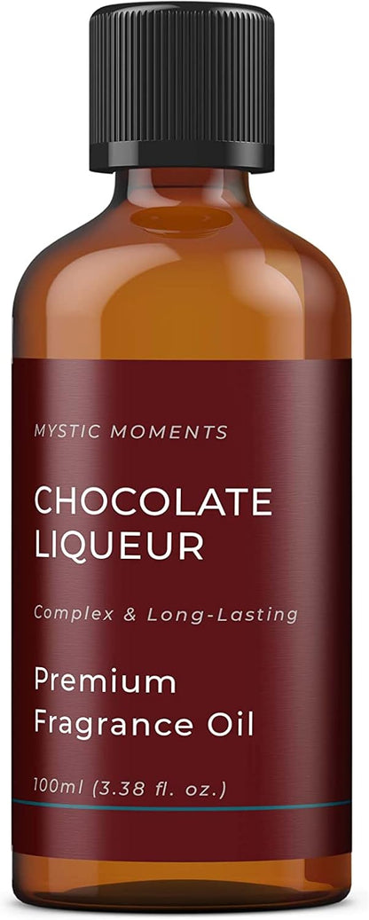 Mystic Moments Chocolate Liqueur Fragrance Oil - 100ml, Perfect for Soaps, Candles, Bath Bombs, Diffusers, Skin & Hair
