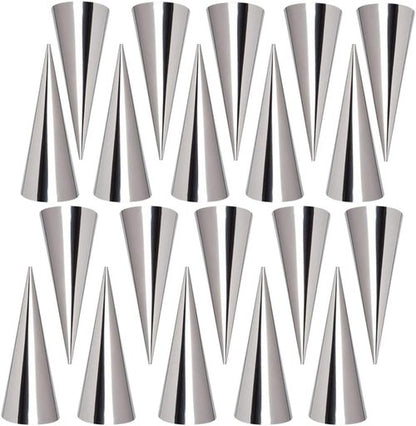 FantasyDay Non-Stick Cream Horn Molds - 5 Inch Stainless Steel Cannoli Tubes Kit, Pack of 20
