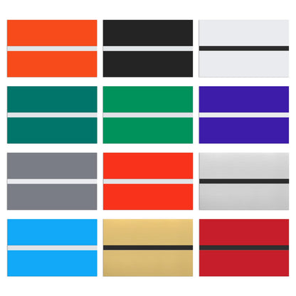 M METERXITY 12-Pack Double Color Laser Engraving Blanks 7x11 Inch,1.3mm Thick ABS Plastic Sheet Engraved Material for Name Plate/Yard Signs/Laser Cutting/DIY Carving/Craft[12-Color]