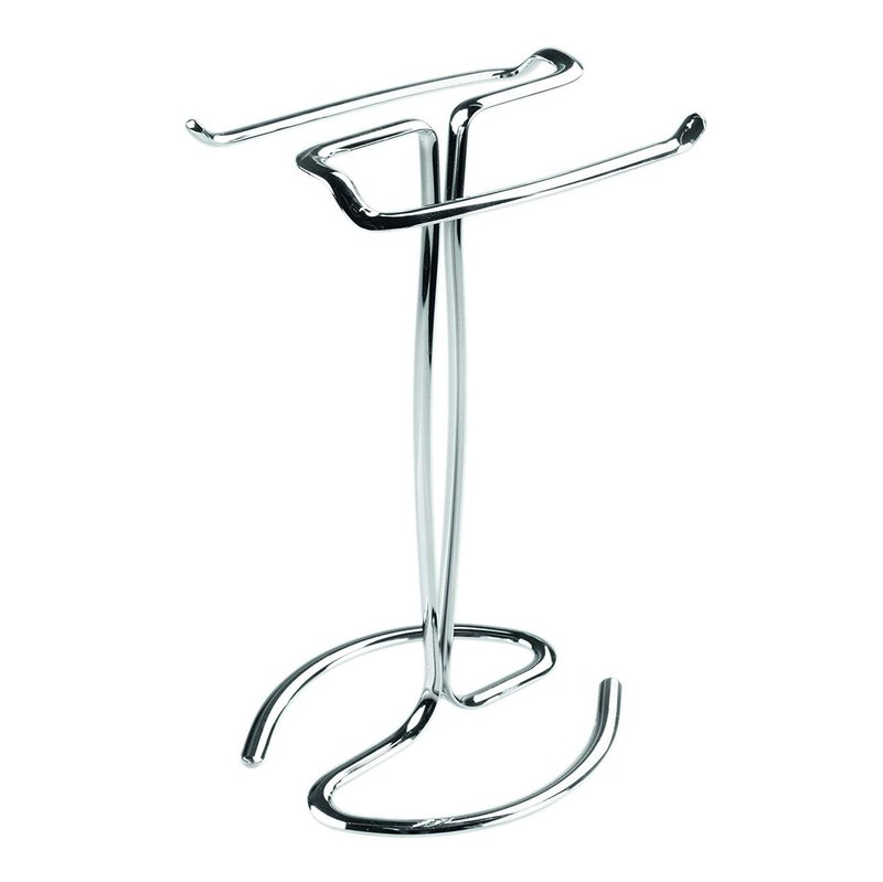 iDesign Metal Hand Towel Rack, The Axis Collection – Holds 2 Hand Towels, 7.75” x 6.25” x 13.5”, Chrome