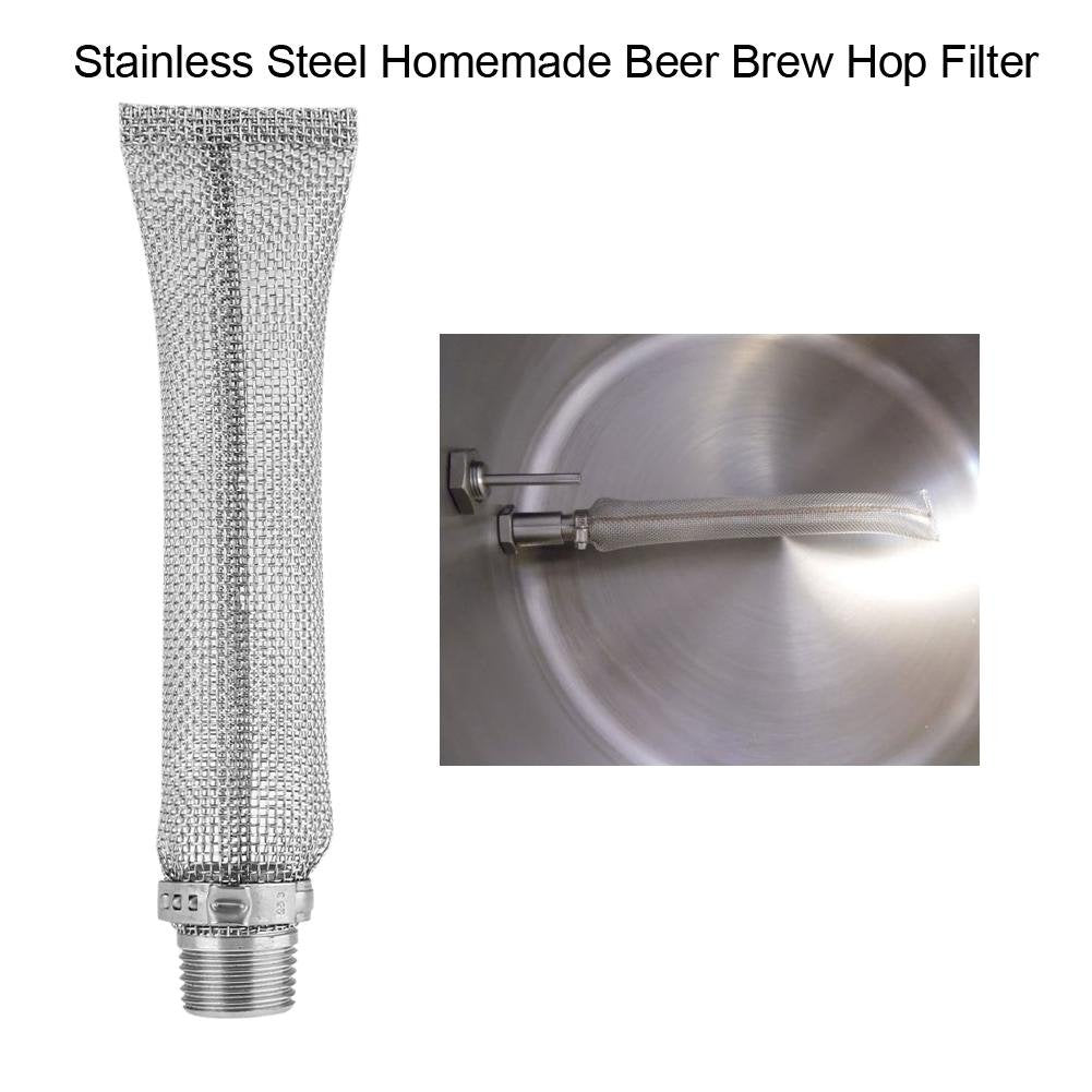 Fdit 304 Grade Stainless Steel Mesh Filter, 12inch/6inch Beer Brew Hop Strainer Tool for Mash Tun 1/2"(6inch)