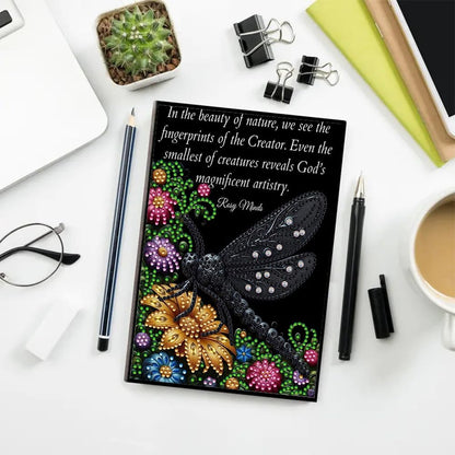 5D DIY Diamond Painting Notebook Art Kits for Adults Beginners Cover Leather Diamond Painting Sketchbook Flower Diamond Art Hardcover Dairy Book Festival Birthday Gift 8.26x5.7 in (Yellow)